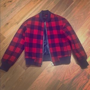 J. Crew Buffalo Plaid Bomber Jacket